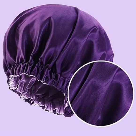 edoneery Accessories - Purple Reversible Satin Hair Bonnet